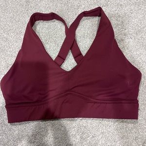 fabletics burgundy all day everyday bra